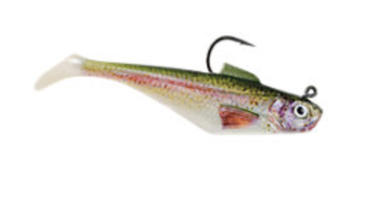 Berkley 4" Pre-Rigged Swim Shad - HD Rainbow Trout ~ 3 per pack-0