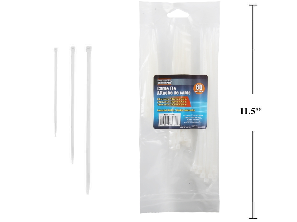 Cable Ties - White ~ Assorted ~ 60 per pack-0
