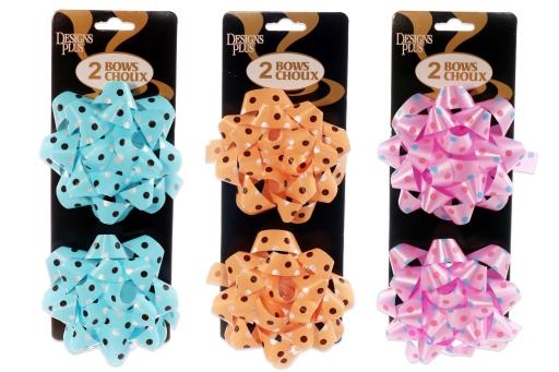 Star Bows - Polka Dots - 4" ~ 2 per pack-0