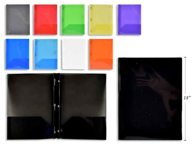 Selectum Plastic Portfolio with 3 Prongs + 2 Pockets-0