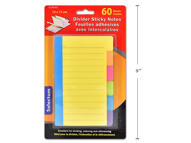 Selectum Divider Sticky Notes - 10cm x 15cm ~ 60 sheets-0