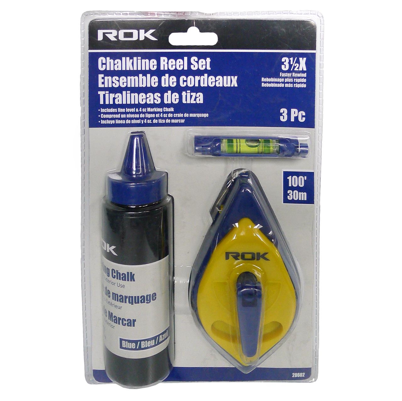 ROK Plastic Chalkline Reel Set-0