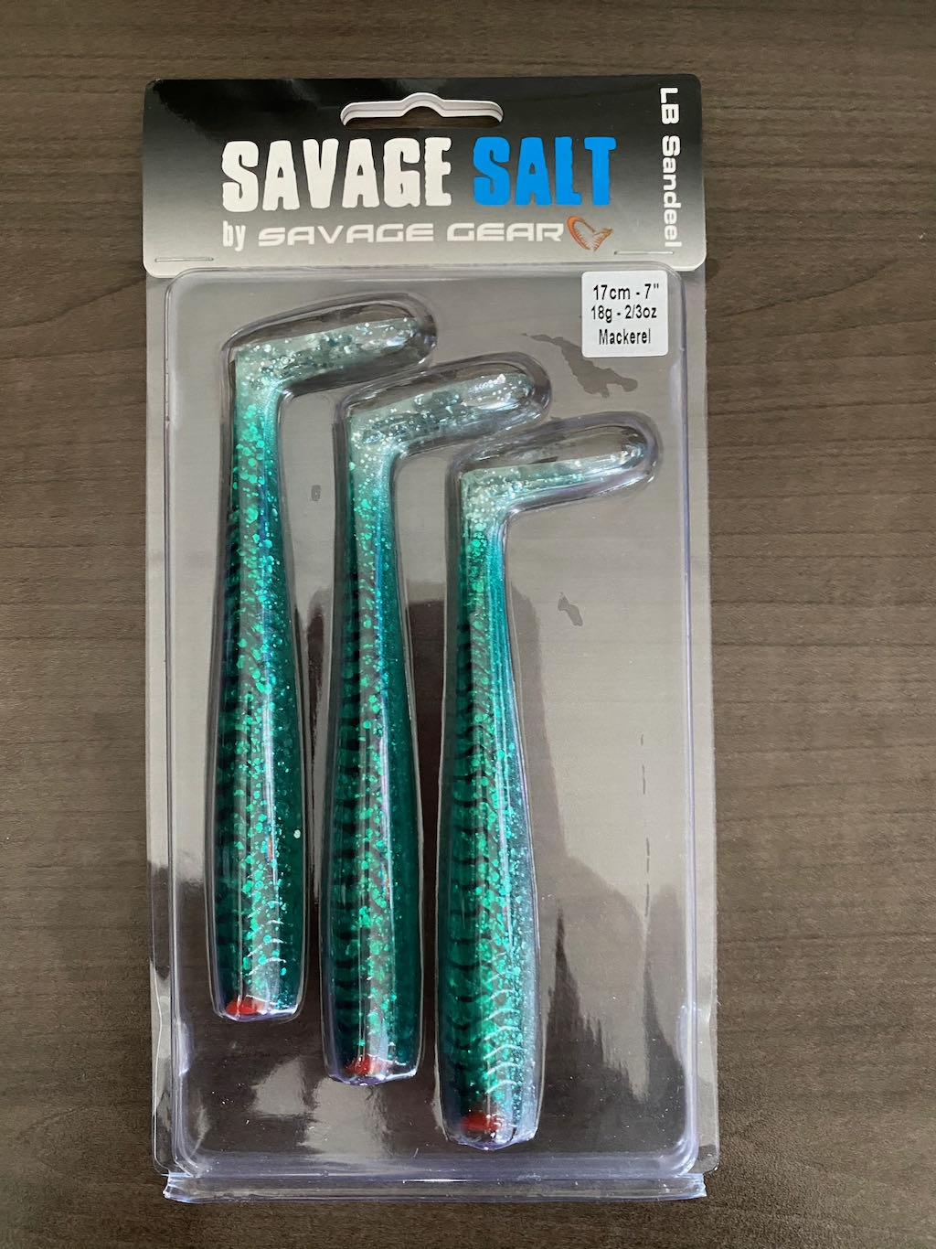 Savage Gear Sand Eel Tails - 7", 3 pieces ~ Mackerel-0