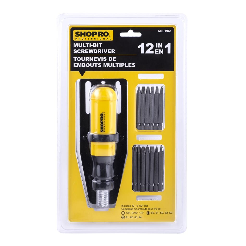 ShopPro Multi Bit Screwdriver ~ 12 in 1-0
