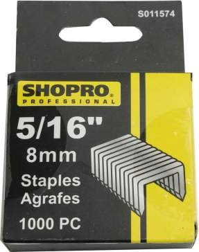 ShopPro Staple Gun Staples - 5/16" / 8mm ~ 1000 per pack-0