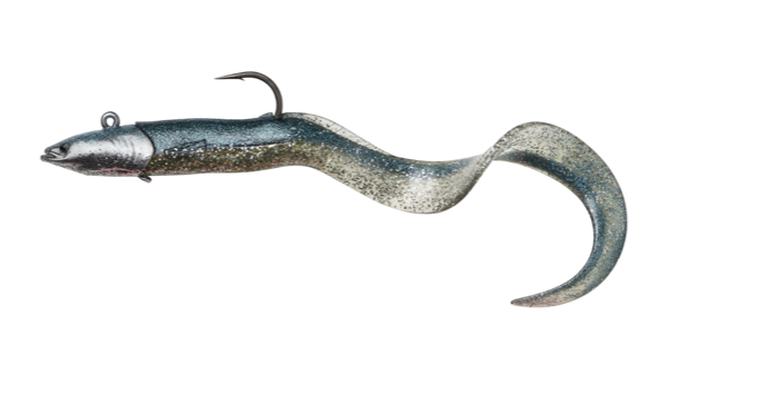 Savage Gear Real Eel Jig - 8", 2-1/3oz ~ Sinking Dirty Silver-0