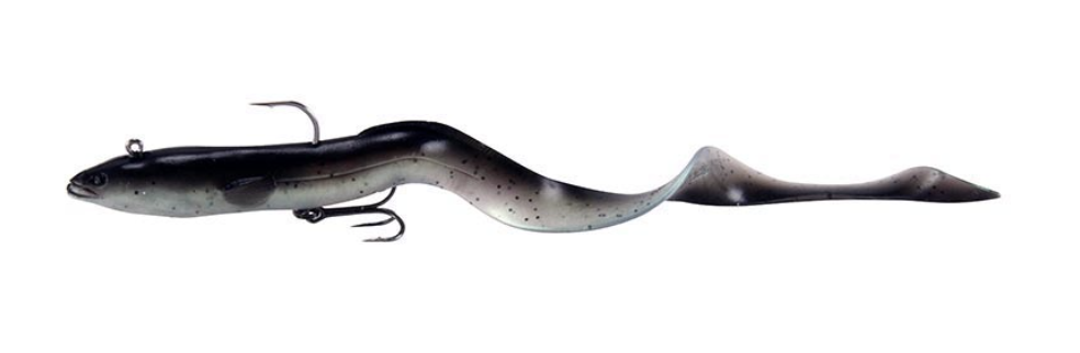 Savage Gear 3D Real Eel - 8", 1-1/3oz ~ Slow Sinking Black Green Pearl-0