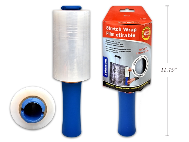 Selectum Stretch Wrap with Handle ~ 400' x 5.2"W-0