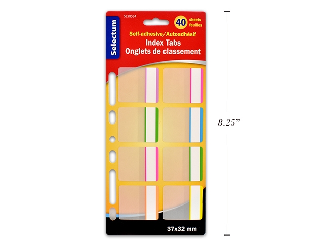 Selectum Self-Adhesive Indexing Tabs ~ 40 per pack-0