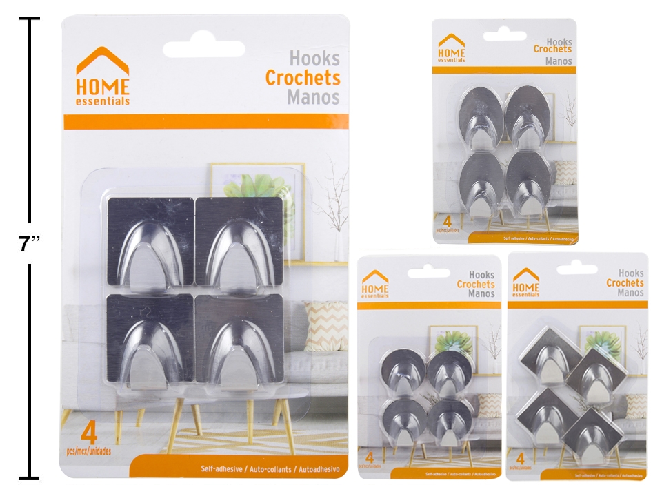 Self Adhesive Hooks ~ 4 per pack-0