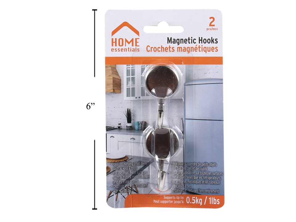 Magnetic Hooks - holds up to 1lb ~ 2 per pack-0