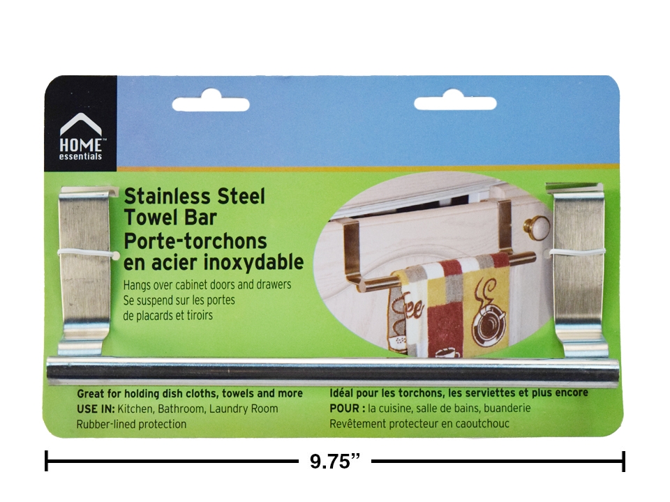 Stainless Steel Towel Bar - 9.75" long-0