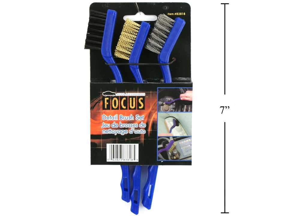 Focus Auto Detail Brush Set ~ 3 pieces-0