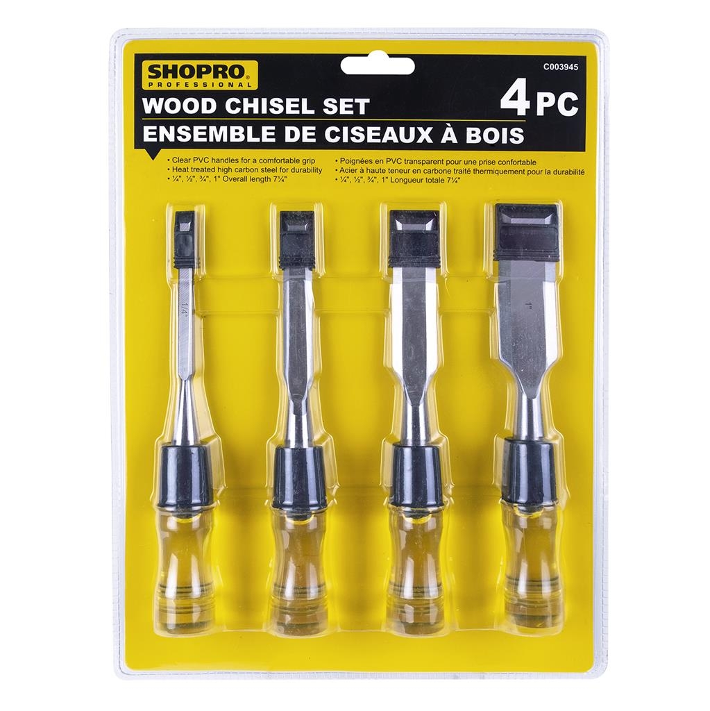 ShopPro Wood Chisel Set ~ 4 pieces-0