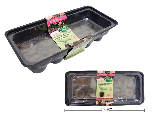 10 Cell Windowsill Greenhouse Sow N Grow Set - 10.25" x 4.5" x 2-1/8 "-0