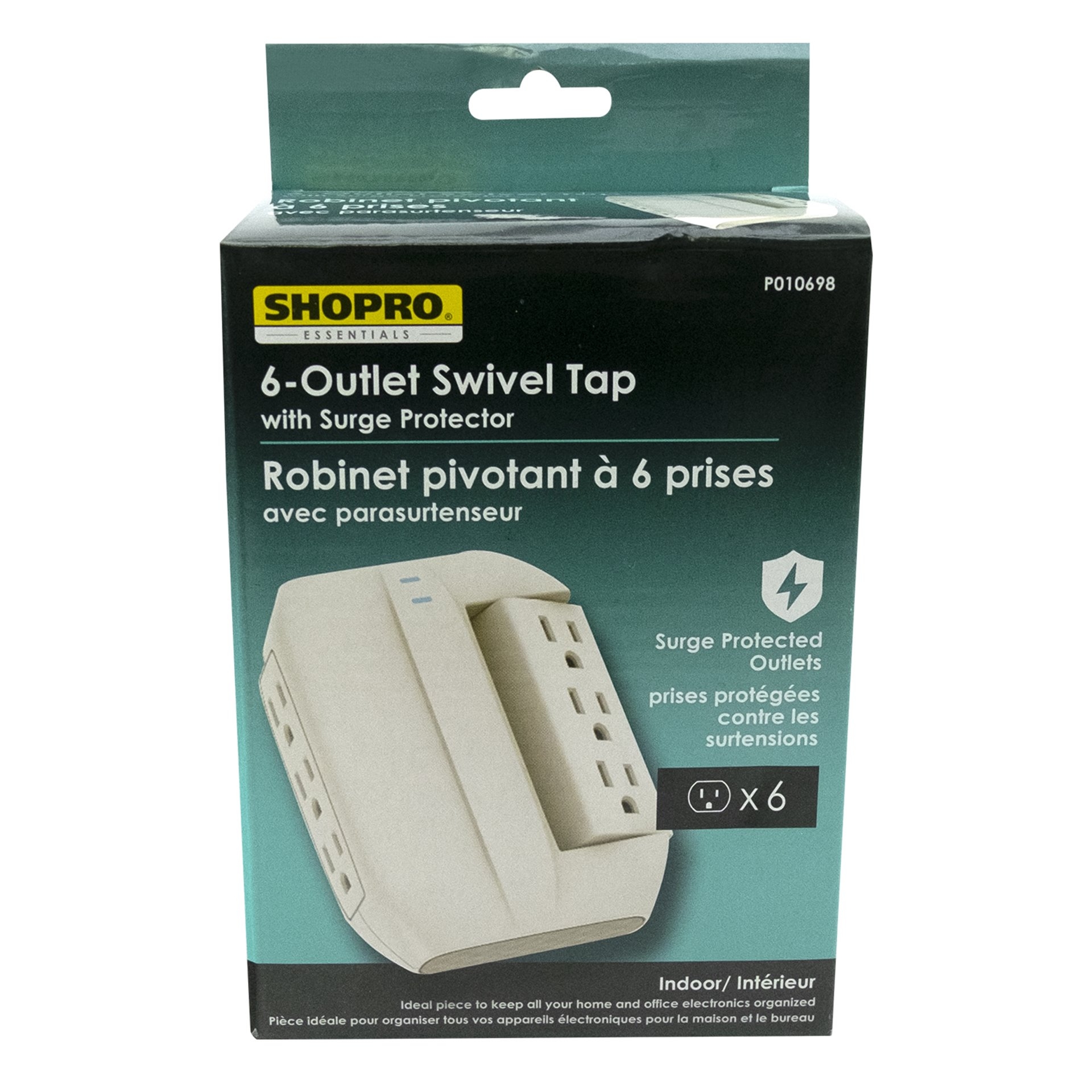 ShopPro 6-Outlet Swivel Tap with Surge Protection-0