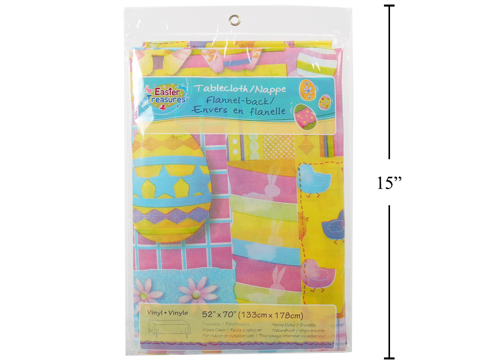 Easter Flannelback Tablecover ~ 52" x 70"-0