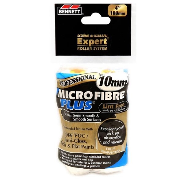 Bennett 4" Micro Fibre Paint Rollers ~ 2 per pack-0