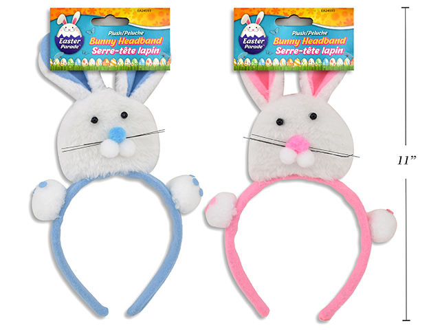 Easter Plush Bunny Head Headband ~ 10.5"-0