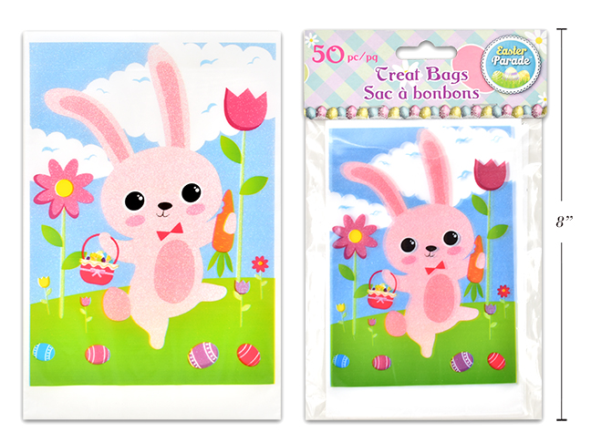 Easter Bunny Treat Bags - 4" x 6" ~ 50 per pack-0