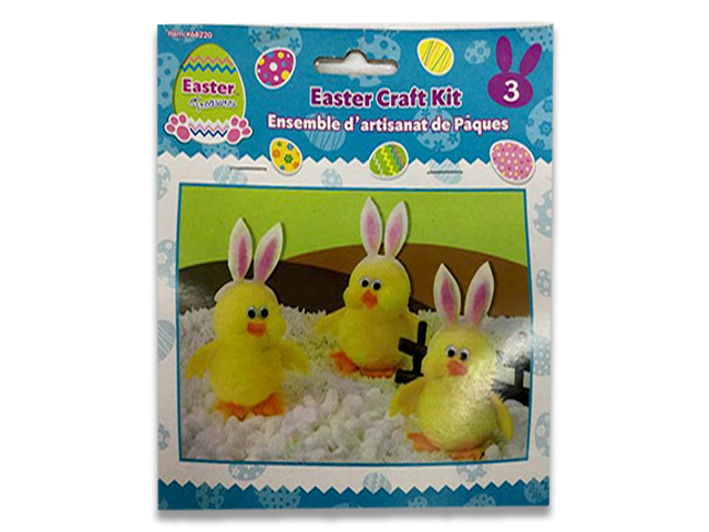 Easter Pom Pom Chick Craft Set ~ 3 per pack-0