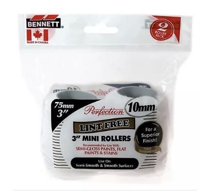 Bennett Perfection Lint Free Roller Refills - 10mm ~ 2 per pack-0