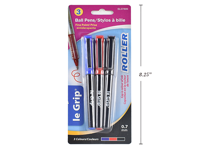 Selectum Roller Ball Pens (Black, Blue, Red Ink) ~ 3 per pack-0