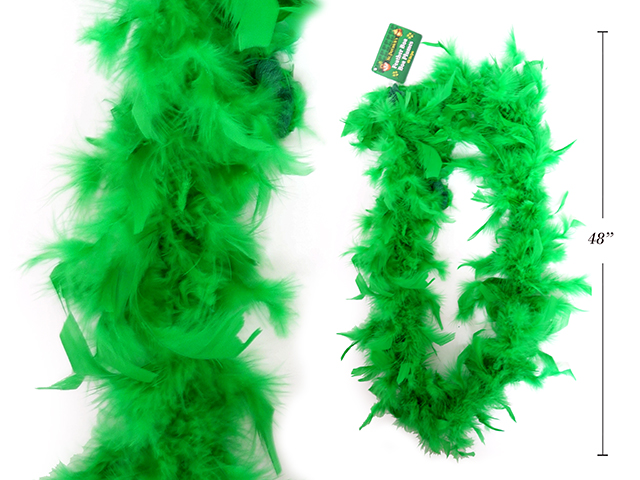 St. Patrick's Day Feather Boa ~ 48"L-0