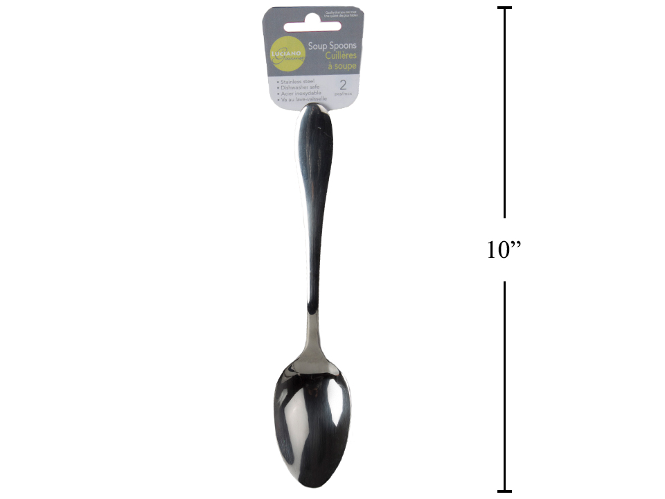 Luciano Stainless Steel Soup Spoons ~ 2 per pack-0