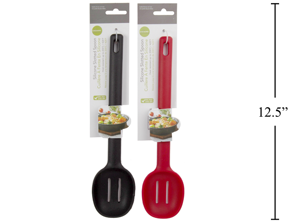 Luciano Silicone Slotted Spoon ~ 11"L-0