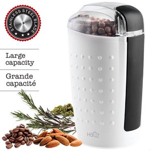 Electric Coffee, Spice & Herb Grinder ~ White-0