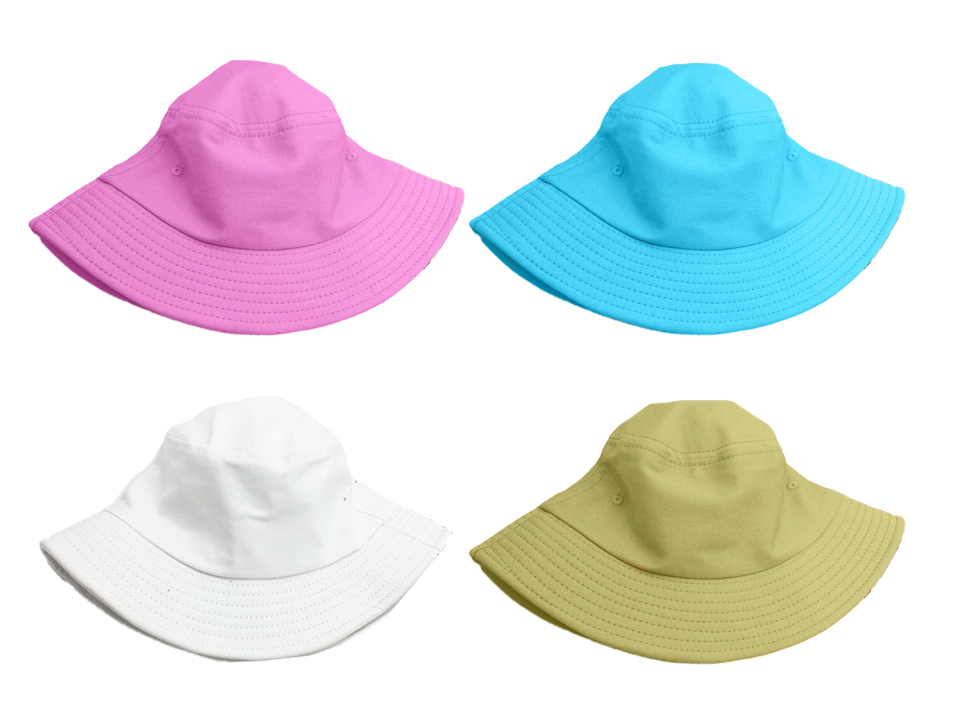 Childrens Solid Color Bucket Hat ~ 4 assorted-0