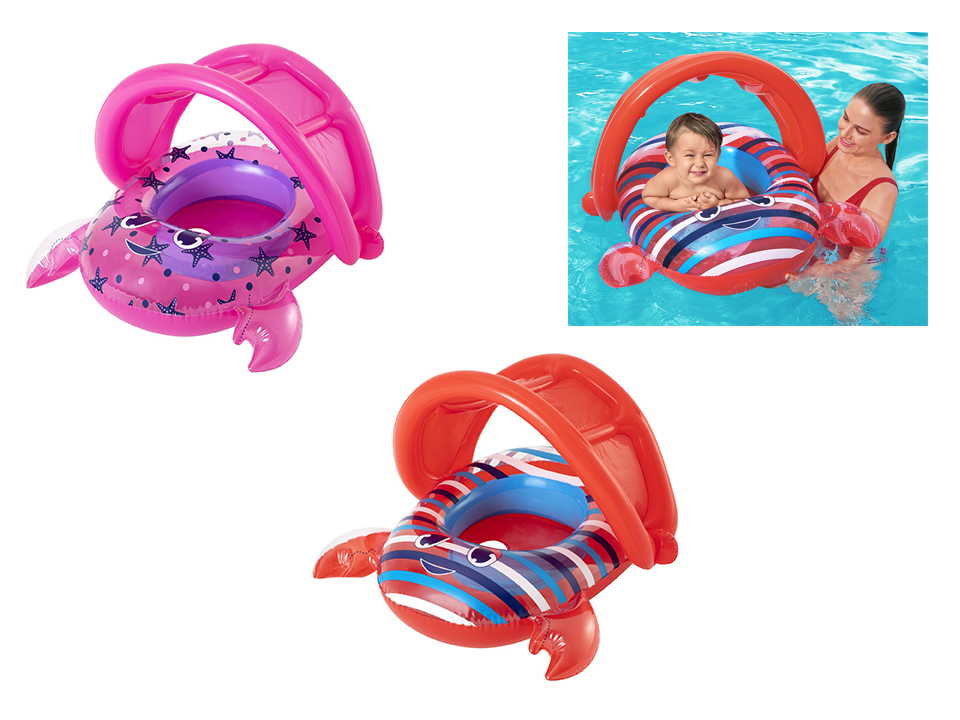 Inflatable Crab Baby Seat with Detachable UV Sunshade ~ 34" x 26" {34125}-0