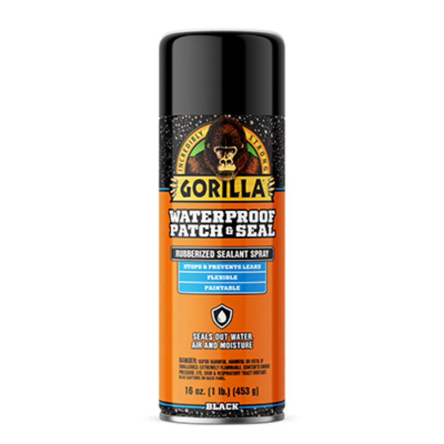 Gorilla Waterproof Patch & Seal Spray - Black ~ 16oz tin-0