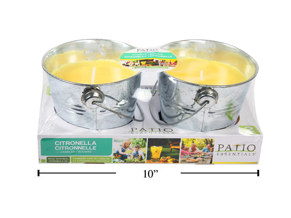 Citronella Candle in Galvanized Can ~ 2 per pack-0