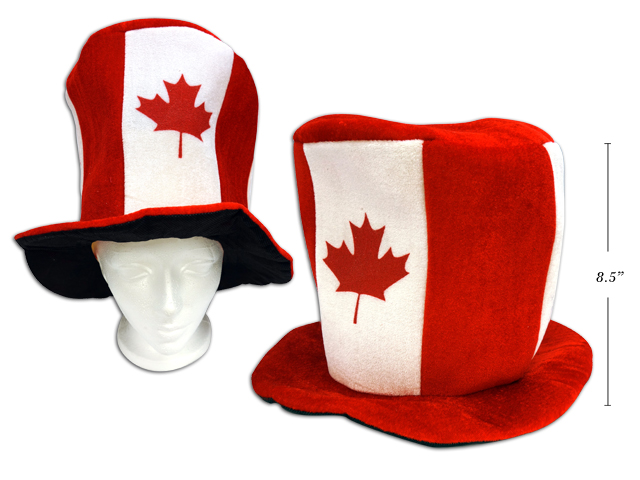 Canada Velvet Top Hat ~ 8.25" x 12.5"-0