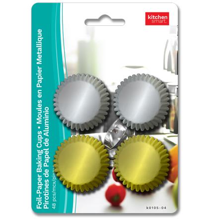 Paper Baking Cups, Foil - Mini ~ 48 per pack-0