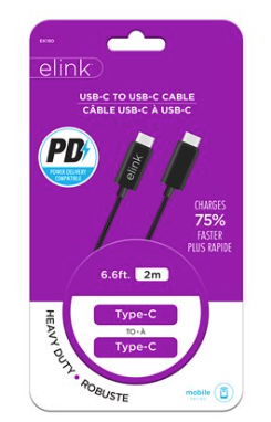 elink Heavy-Duty Fast Charging Type-C to Type-C Cable ~ 2M/6.6ft-0