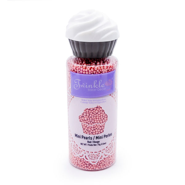 Twinkle Mini Pearl Beads - 75gram ~ Red-0