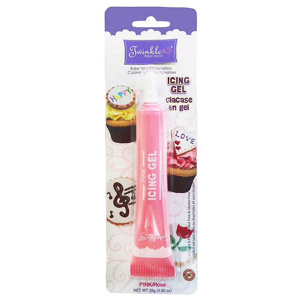 Twinkle Icing Gel - 25gram tube ~ Pink-0