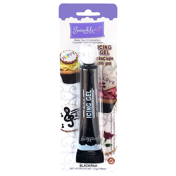 Twinkle Icing Gel - 25gram tube ~ Black-0