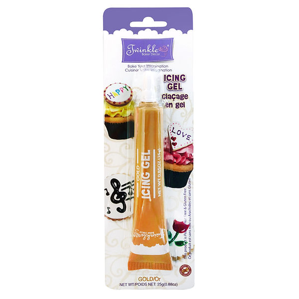 Twinkle Icing Gel - 25gram tube ~ Gold-0