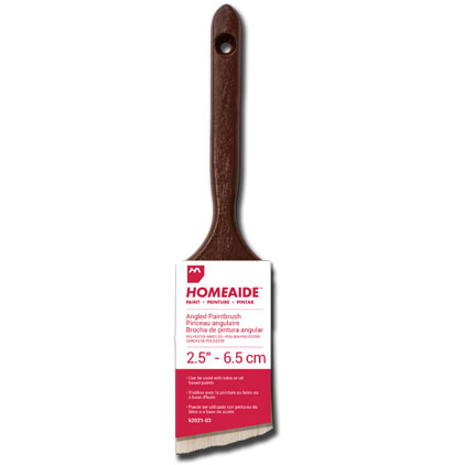 HomeAide Angled Paintbrush - polyester bristles ~ 2.5" -0