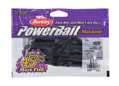 Berkley PowerBait MaxScent Tube - 3-1/2" - 6 per pack ~ Blue Black Fleck-0