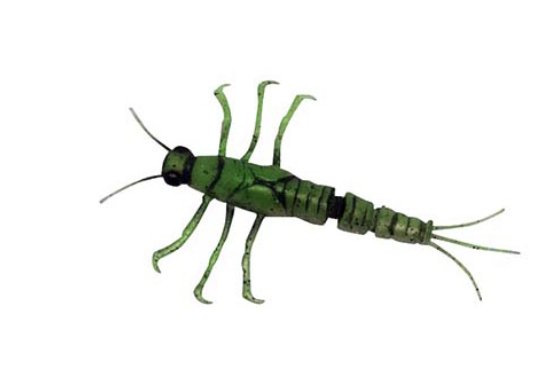 Savage Gear 3D Mayfly Nymph with Jig Head 1/0 Hook, 1/10oz - 1/pk ~ Green-0