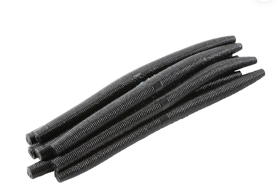 Savage Gear 3D Armor Tube Worm - 5.5", 8 pieces ~ Black with Blue Flake-0
