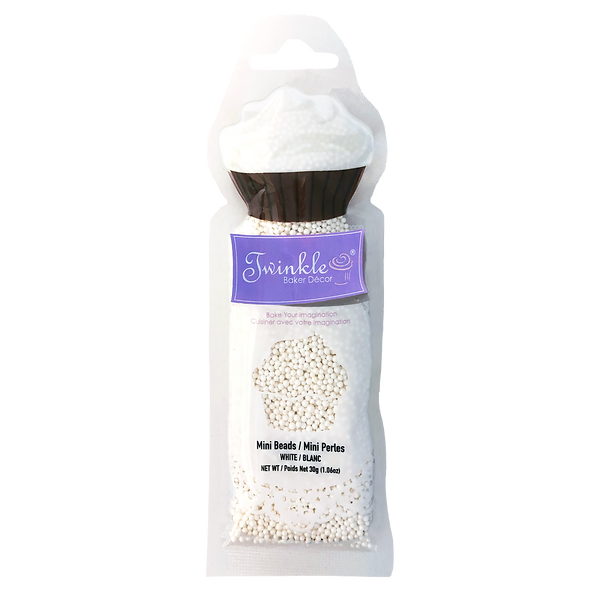 Twinkle Sprinkles Mini Beads - 30gram ~ White-0