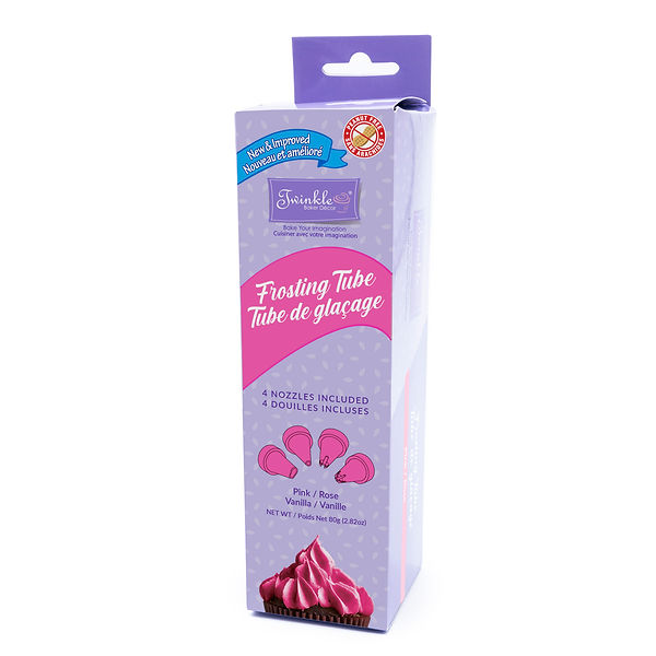 Twinkle Frosting Tube with 4 Nozzles - 80gram ~ Pink-0