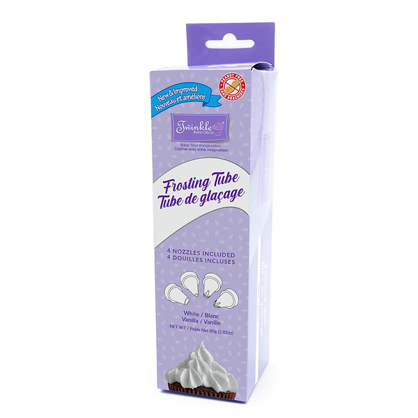 Twinkle Frosting Tube with 4 Nozzles - 80gram ~ White-0