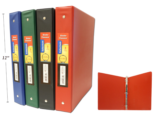 Selectum Hard Cover Vinyl 3-Ring Binder + Pockets ~ 1.5"-0